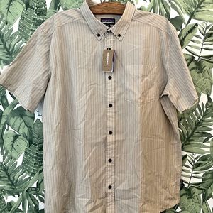 Patagonia Daily Shirt XXL short sleeves Men striped button down new with tags